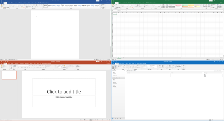 Microsoft Office 2019 Professional Plus UI for Word Excel PowerPoint Outlook