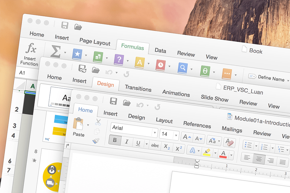 Office 2016 Home and Business for Mac - Interface