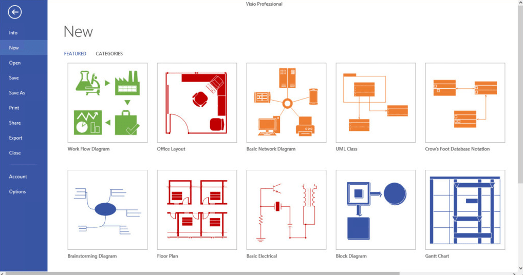 Visio 2019 Professional New Templates