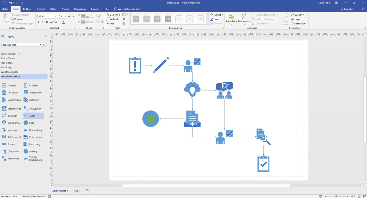 Visio 2019 Professional Start Interface