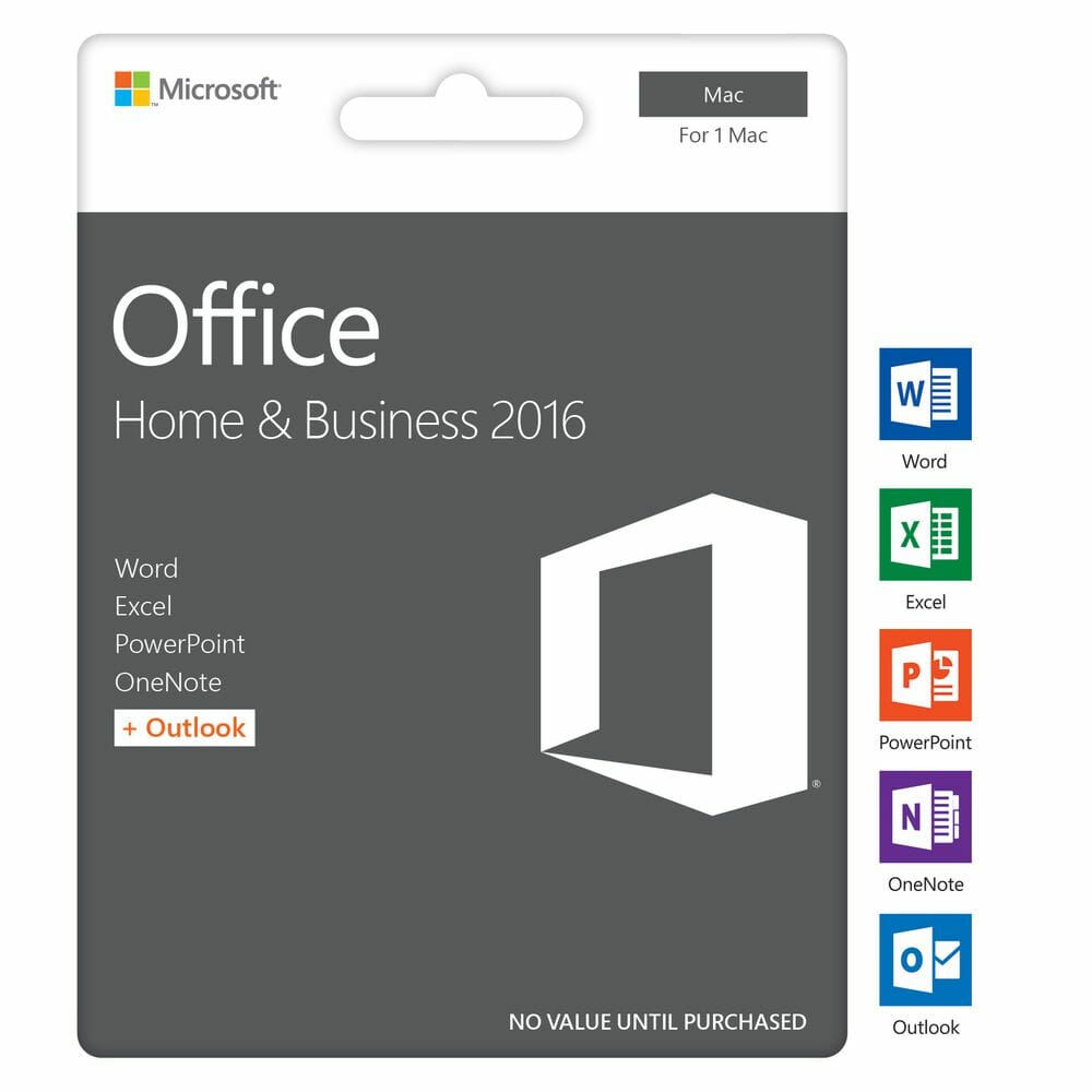 office home and business 2016 for mac what is the version no