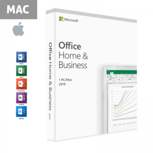 Office 2019 Home & Business (Mac) – One-Time Purchase License for Word, Excel, Outlook