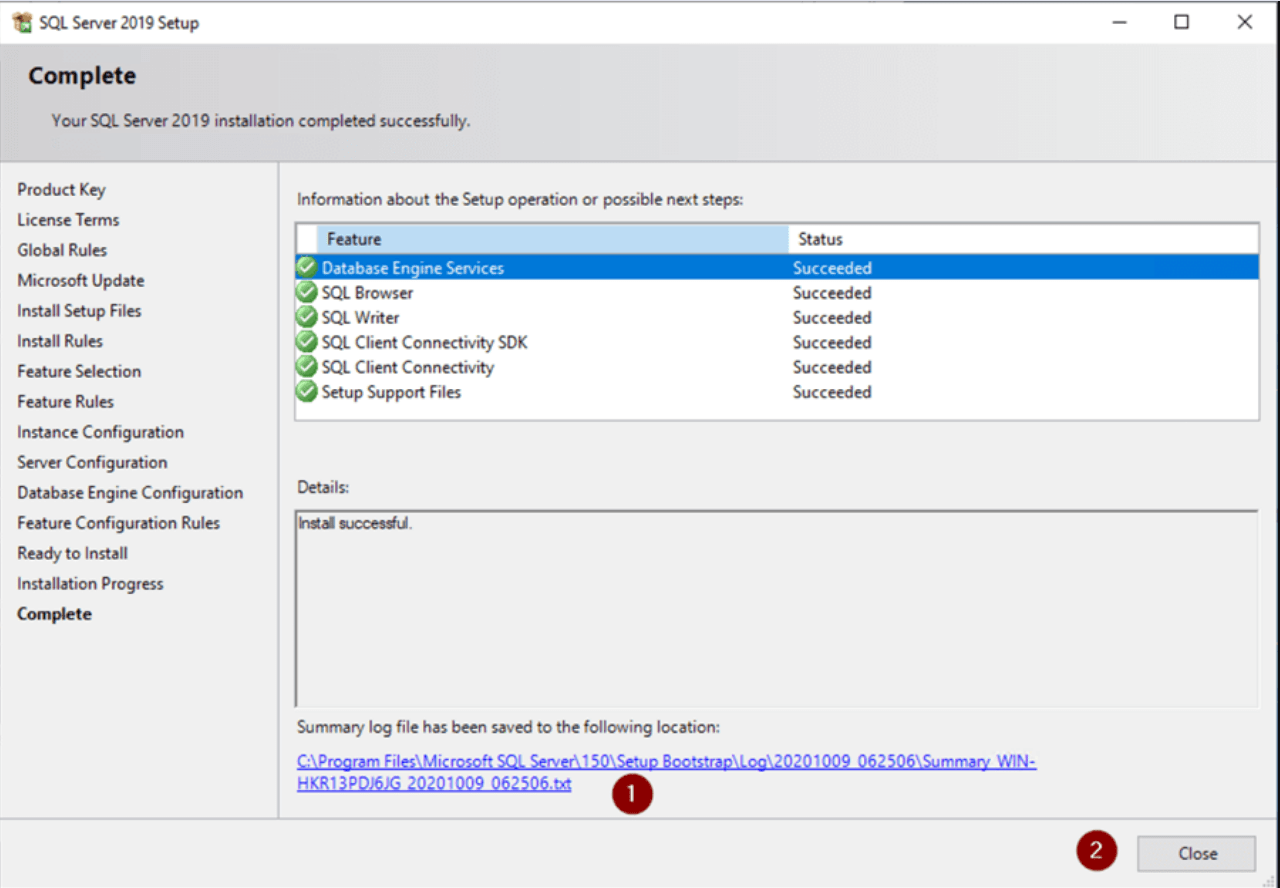 SQL Server 2019 Standard Setup