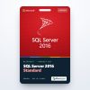 SQL Server 2016 Standard product key card with the SQL Server logo