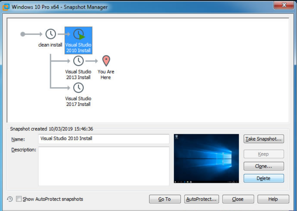 Snapshot and Clone Tools in Workstation Pro 16
