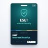 ESET Internet Security license key card for 1 PC, 1 year with the shield icon