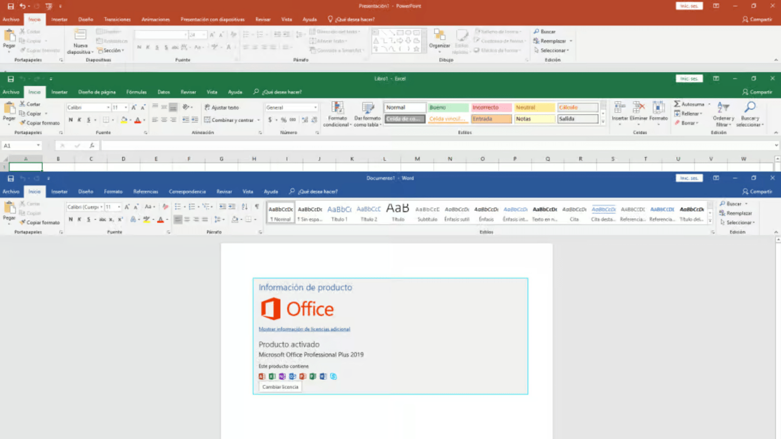 Office 2019 Professional Plus Applications Activated