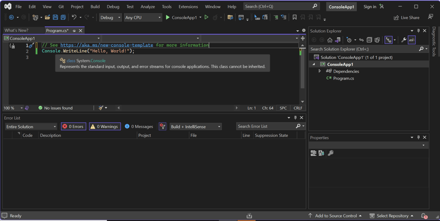 Visual Studio Enterprise 2022 - Code Editor