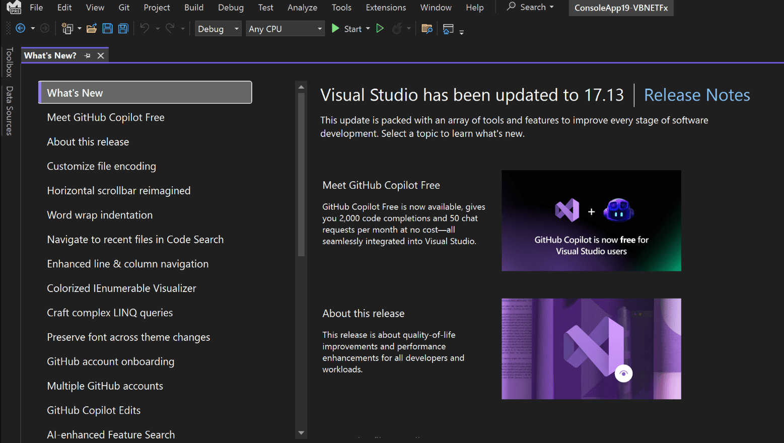 Visual Studio Enterprise 2022 - New Features