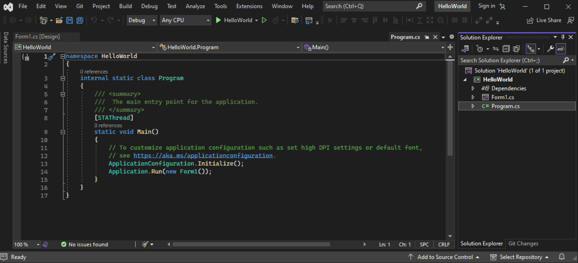 Visual Studio Enterprise 2019 - Editor