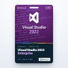 Visual Studio 2022 Enterprise product key card for 1 PC with the Visual Studio logo