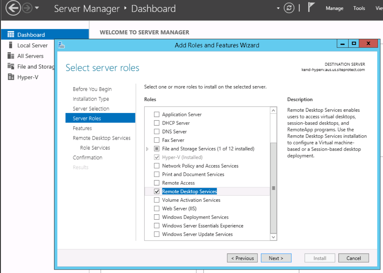 Server Manager in Windows Server 2012