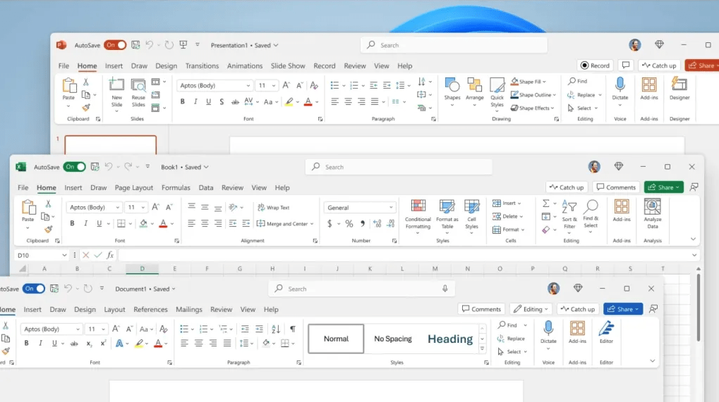 Office 2024 Home and Business Interface Example