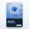 Visio 2024 Professional product key card for 1 PC with the Visio icon