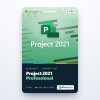 Project 2021 Professional product key card for 5 PCs with the Project icon
