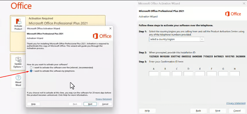 Office Phone Activation