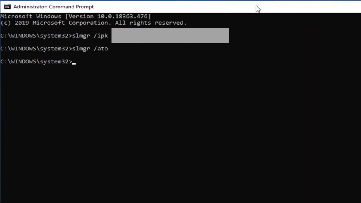 Windows Server Activation via CMD