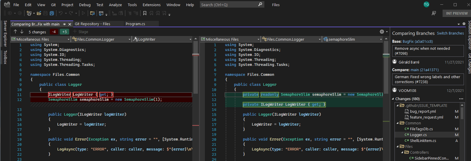 Visual Studio 2022 Example Interface