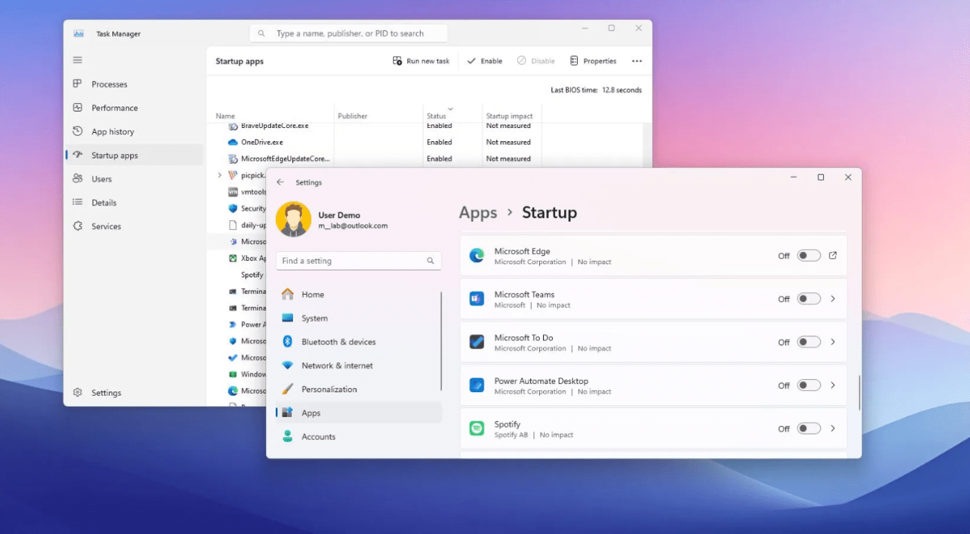 Disable startup apps in Windows 11