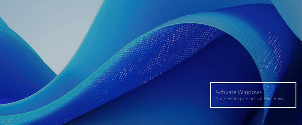 Windows 11 activation watermark on desktop