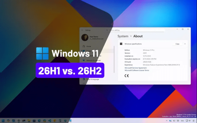 Windows 11 26H2 vs 26H1