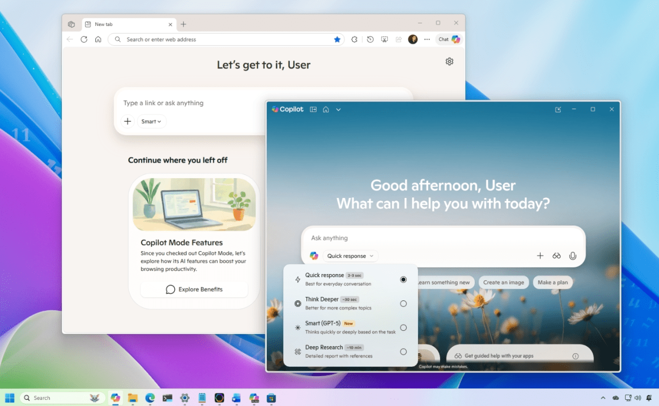 Windows 11 Copilot AI assistant interface