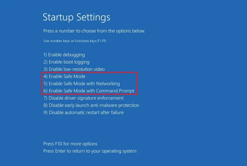 Windows 11 advanced startup settings