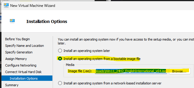 create virtual machine