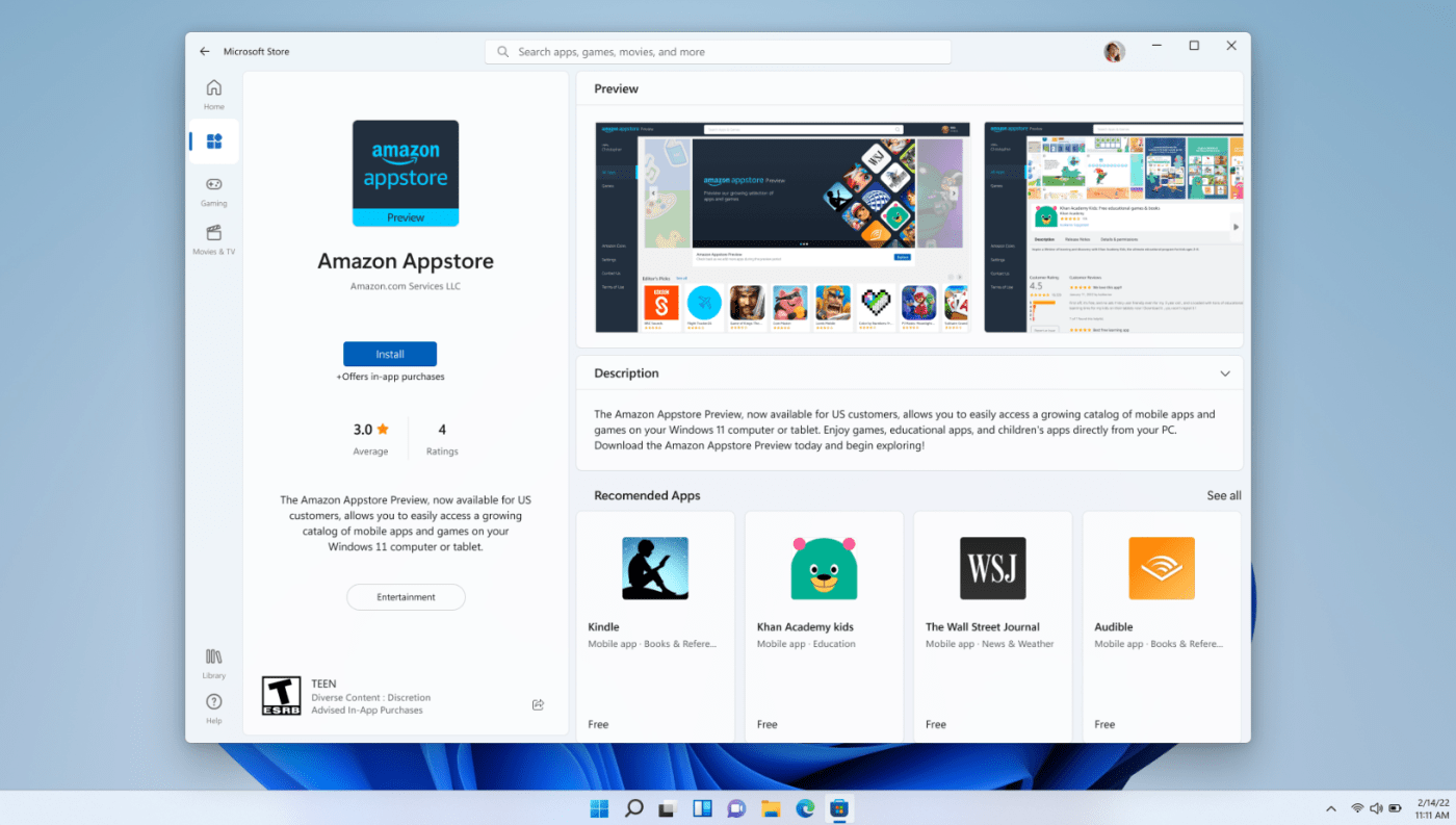 install amazon appstore windows 11