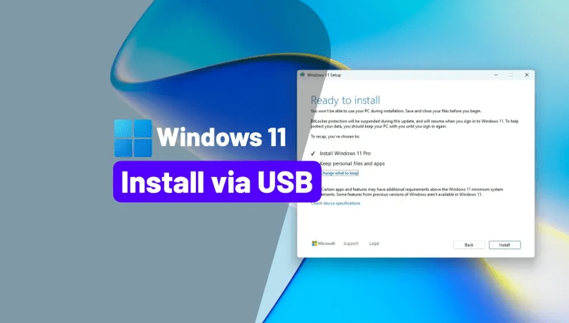 install Windows 11 from USB