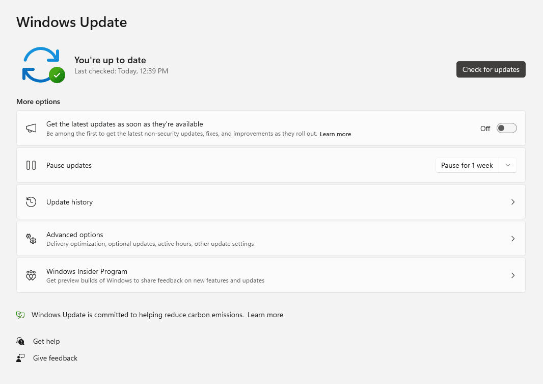 windows 11 update settings