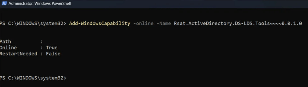 Install RSAT tools on Windows 11 with PowerShell