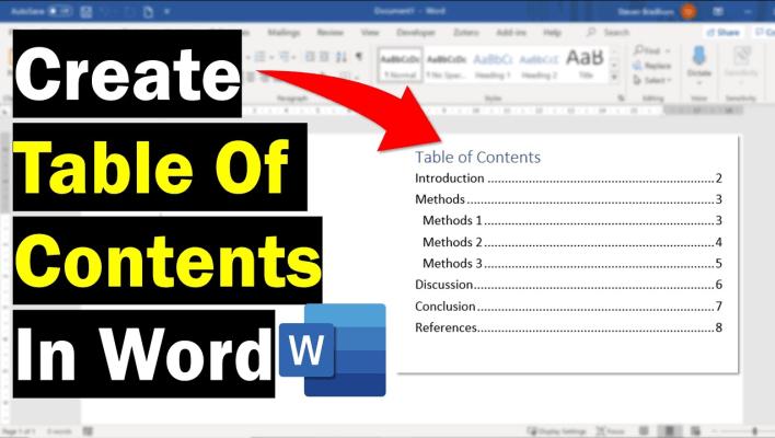 Table of Contents in Word