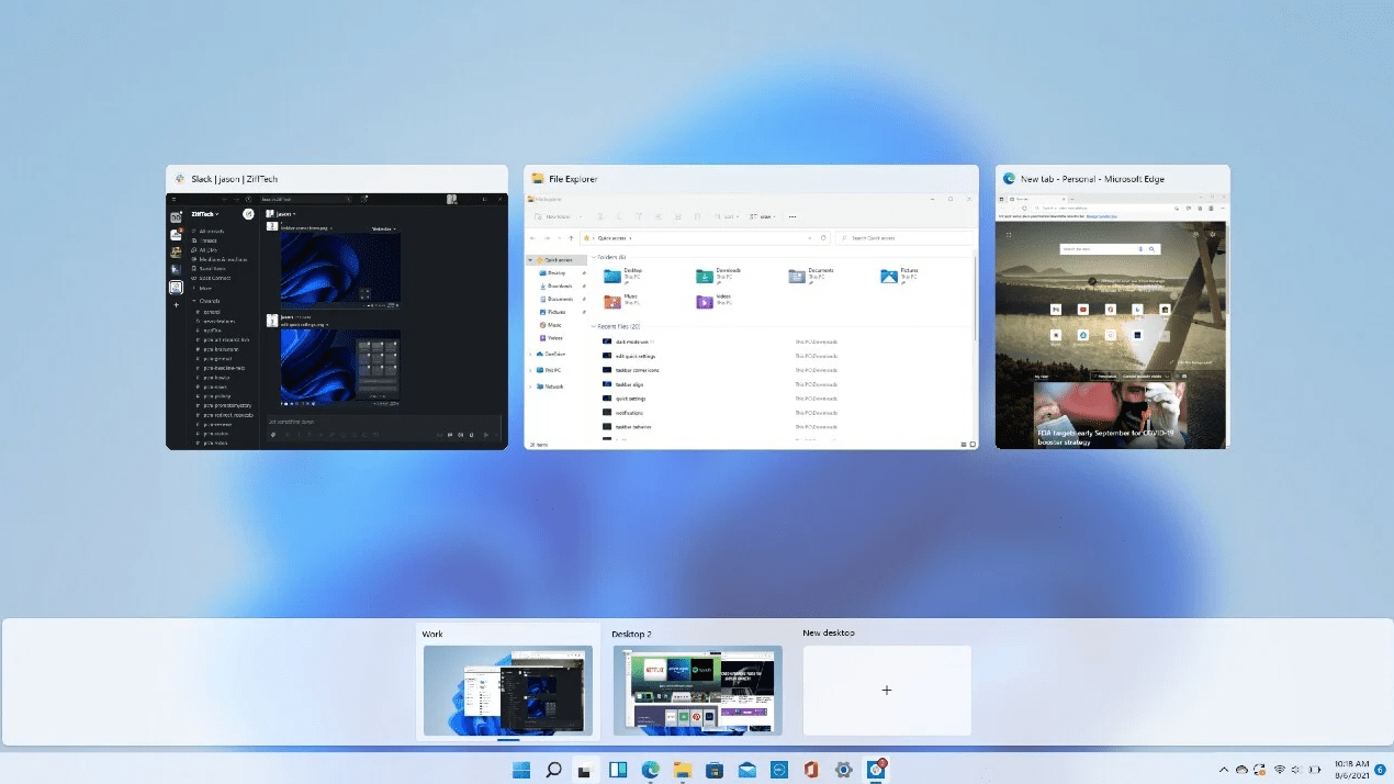 Task View and virtual desktops in Windows 11