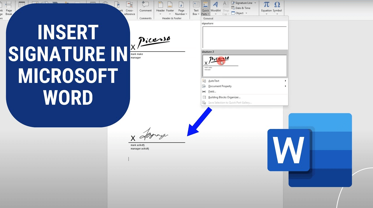 How to Add a Signature in Microsoft Word