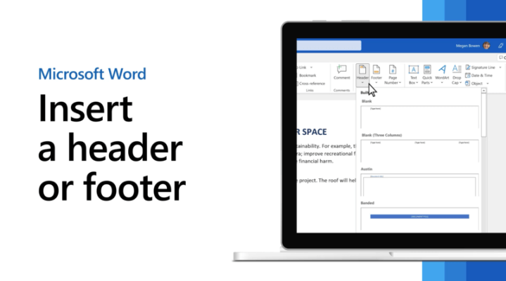 How to add headers and footers in Word