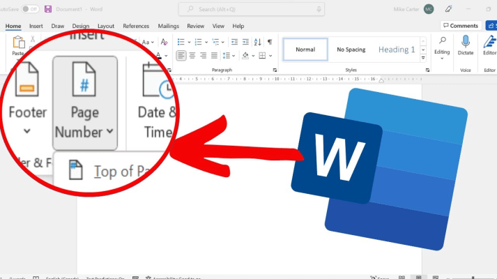 How to add page numbers in Microsoft Word