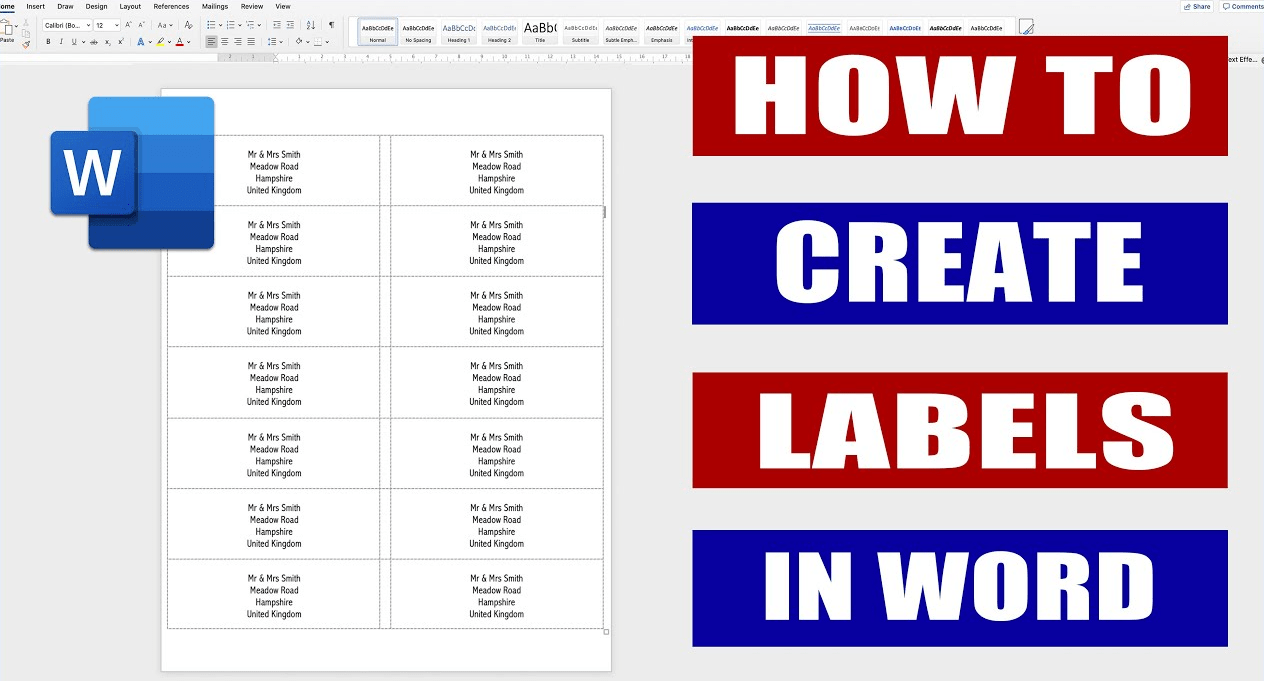 How to make labels in Word