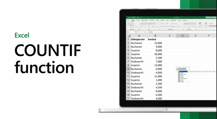 How to use COUNTIF in Excel