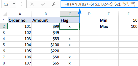 IF with AND or OR in Excel