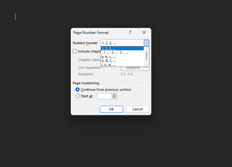 Page Number Style