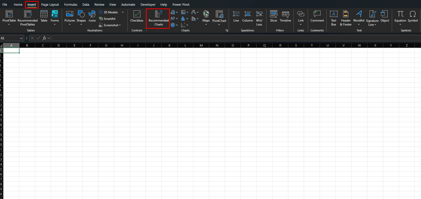 Recommended Charts in Excel