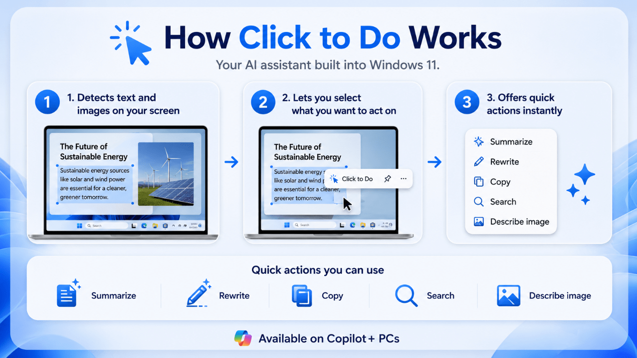 How Click to Do works in Windows 11