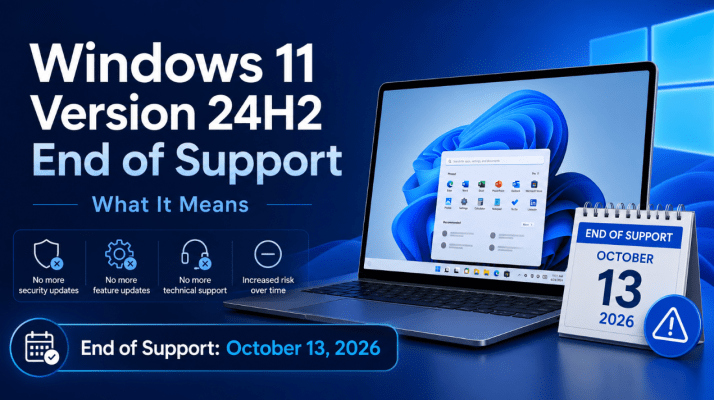 Windows 11 version 24H2 end of support