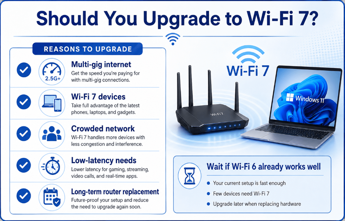 Wi-Fi 7 upgrade checklist for Windows 11 users
