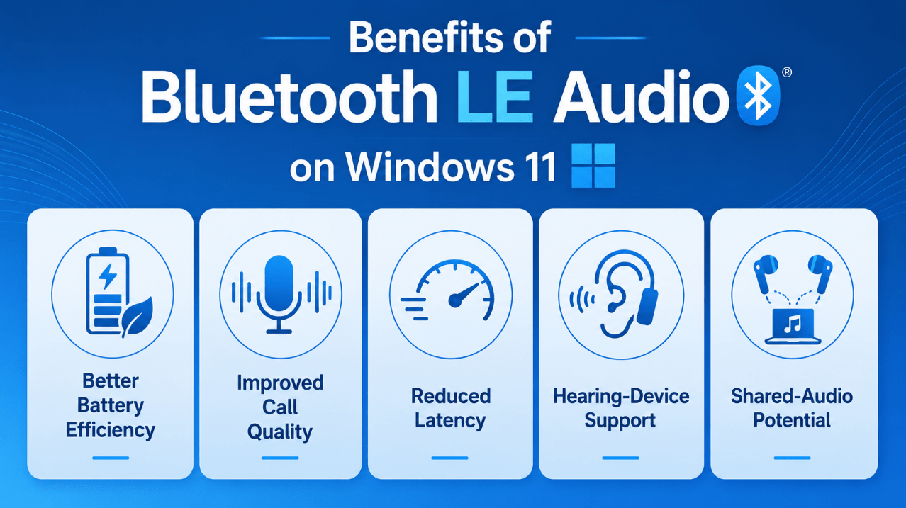 Benefits of Bluetooth LE Audio on Windows 11