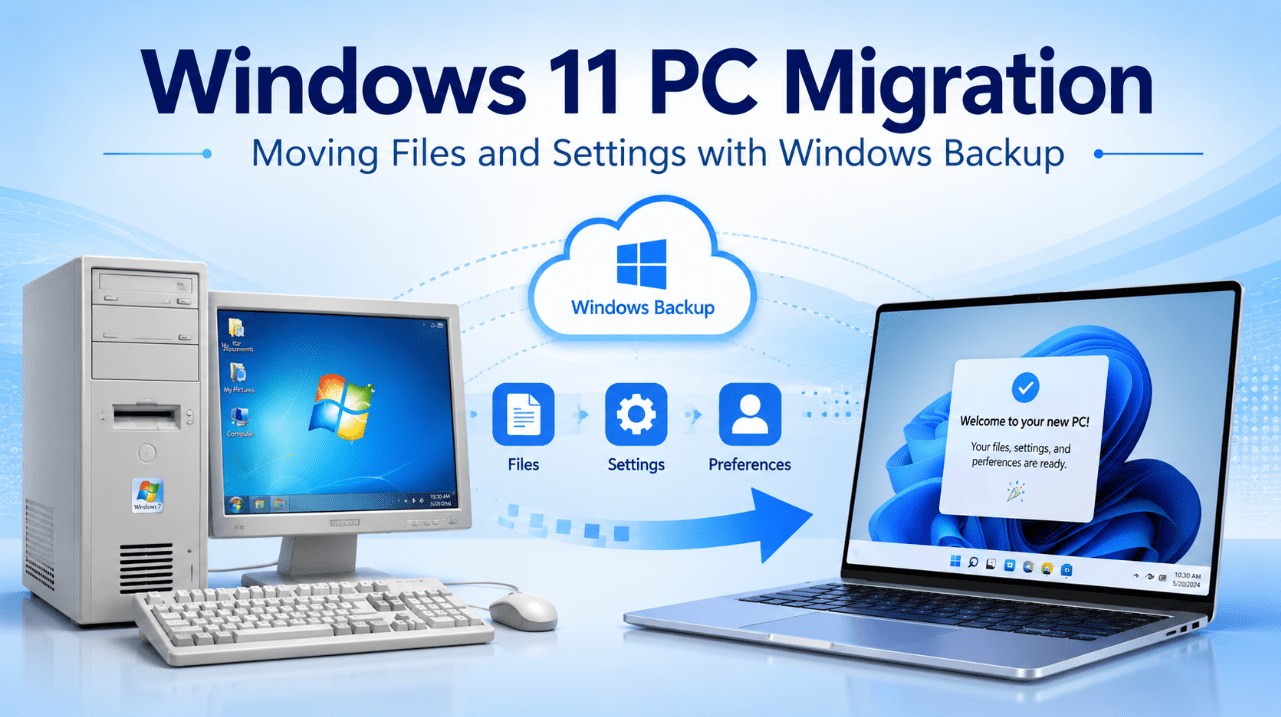 Windows 11 PC migration with Windows Backup
