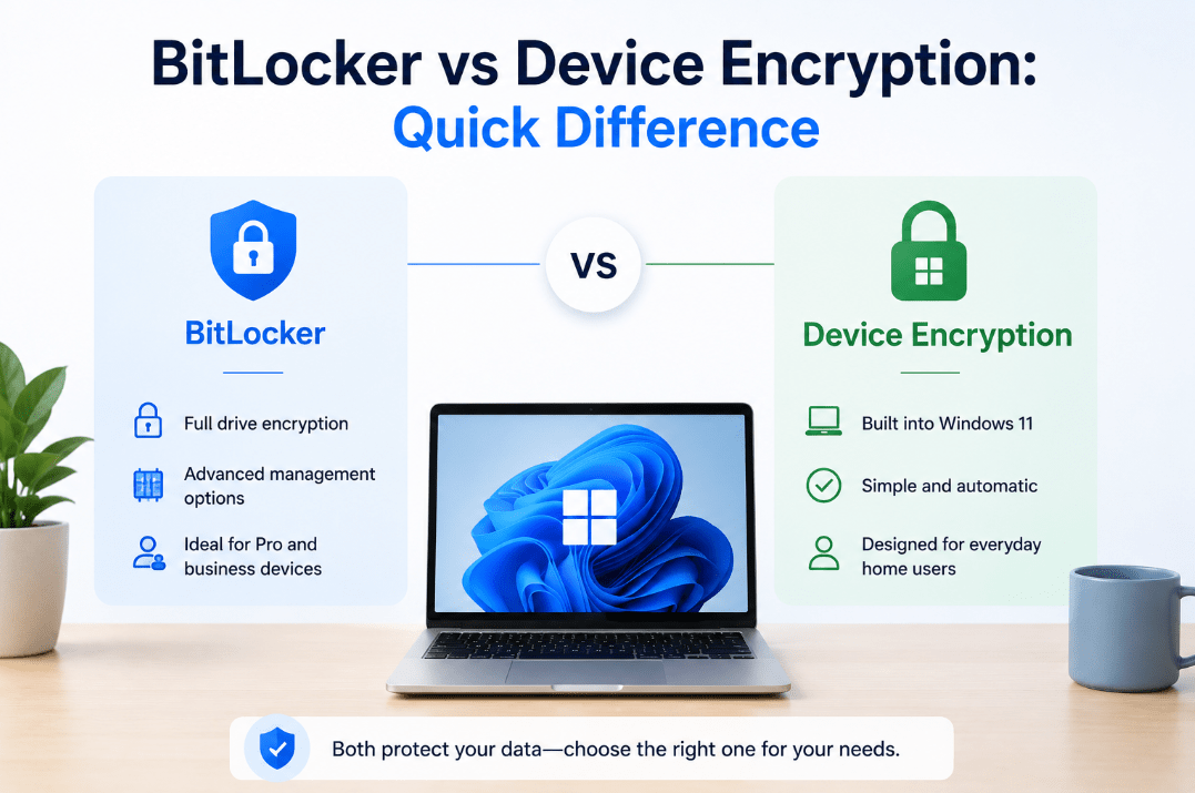 BitLocker vs Device Encryption