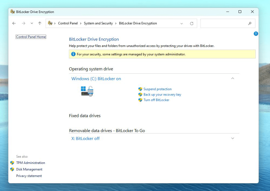 Check BitLocker