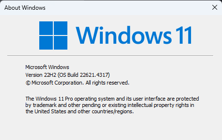 Check Windows 11 Version with Winver